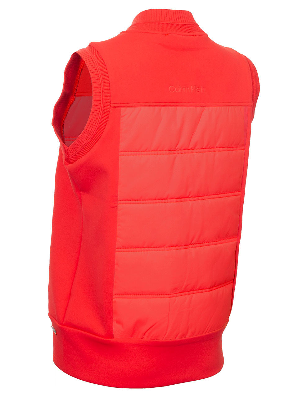 Calvin Klein Womens Hadleigh Hybrid Full Zip Gilet - Coral Red
