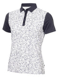 Calvin Klein Womens Harmony Printed Polo Shirt - White