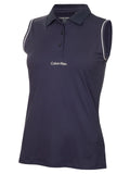 Calvin Klein Womens Manelle Sleeveless Polo - Navy