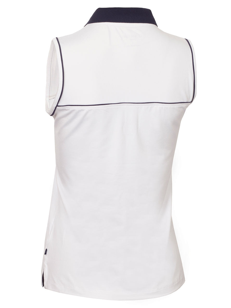 Calvin Klein Womens Manelle Sleeveless Polo - White