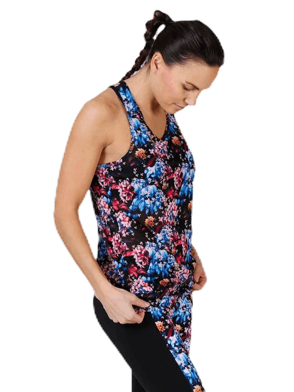 Daily Sports Women's Printed Loose Fit Tank - Black