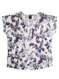 Daily Sports Women's Printed Loose Fit Tee - White