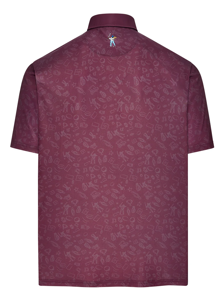 Eastside Golf Doodle Sketch Signature Polo - Fig Doodle