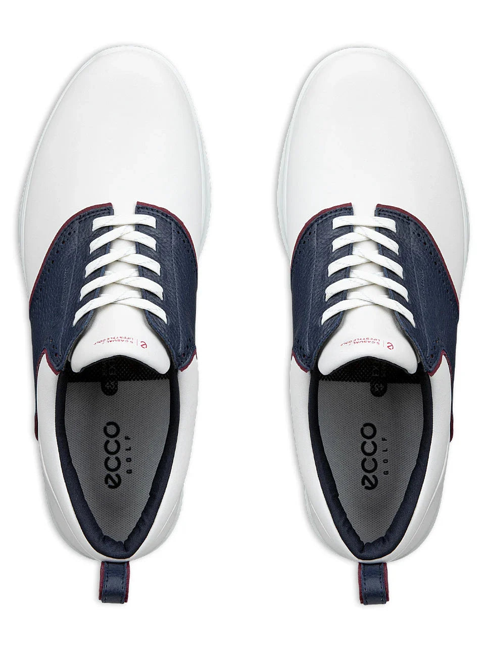 Ecco M S-Casual Golf Shoes - White/Navy