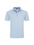 FootJoy Deco Diamond Print Lisle Polo Shirt (Athletic Fit) - Ice Water/Peri