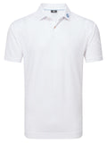 FootJoy Bounce Print Pique Polo Shirt (Athletic Fit) - White