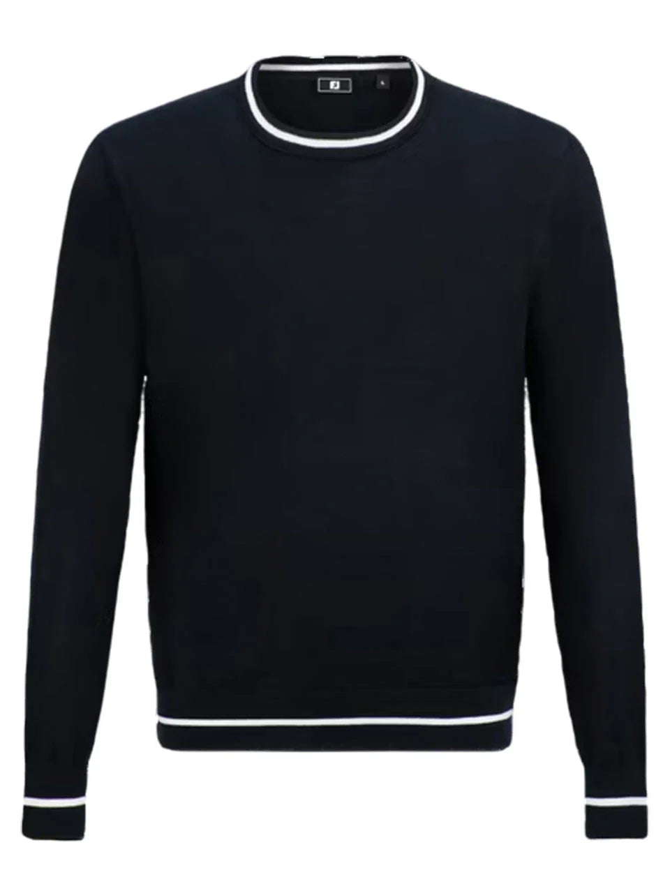 FootJoy Cotton Crew Neck Pullover - Black