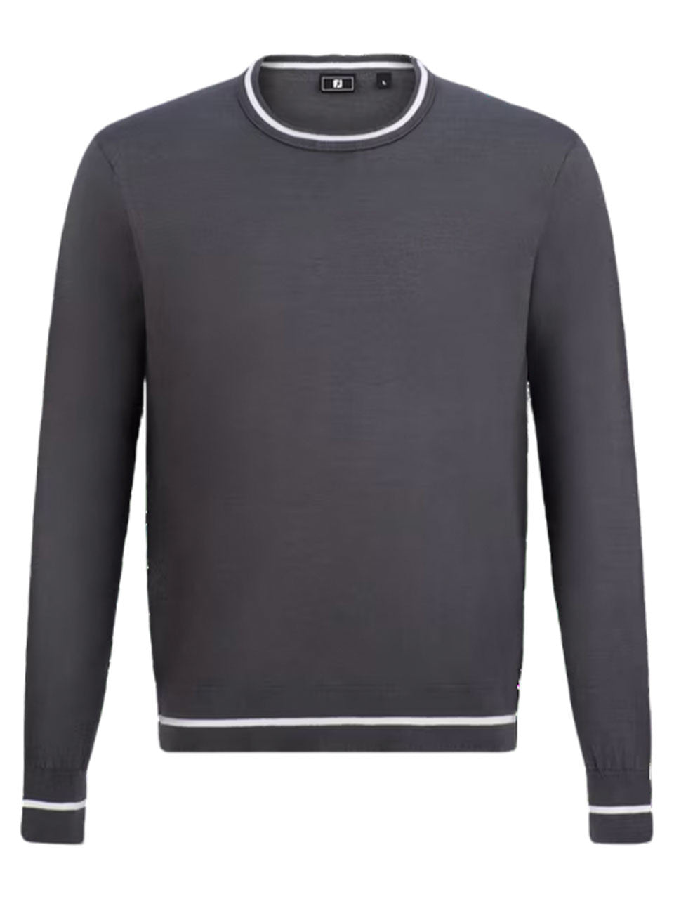 FootJoy Cotton Crew Neck Pullover - Charcoal