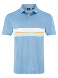 FootJoy Double Chest Band Pique Polo Shirt (Athletic Fit) - Blue Jay