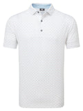 FootJoy Flower Bud Lisle (Athletic Fit) Polo Shirt - White