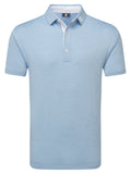 FootJoy Heather Lisle w/Trim Polo Shirt (Athletic Fit) - Blue Jay