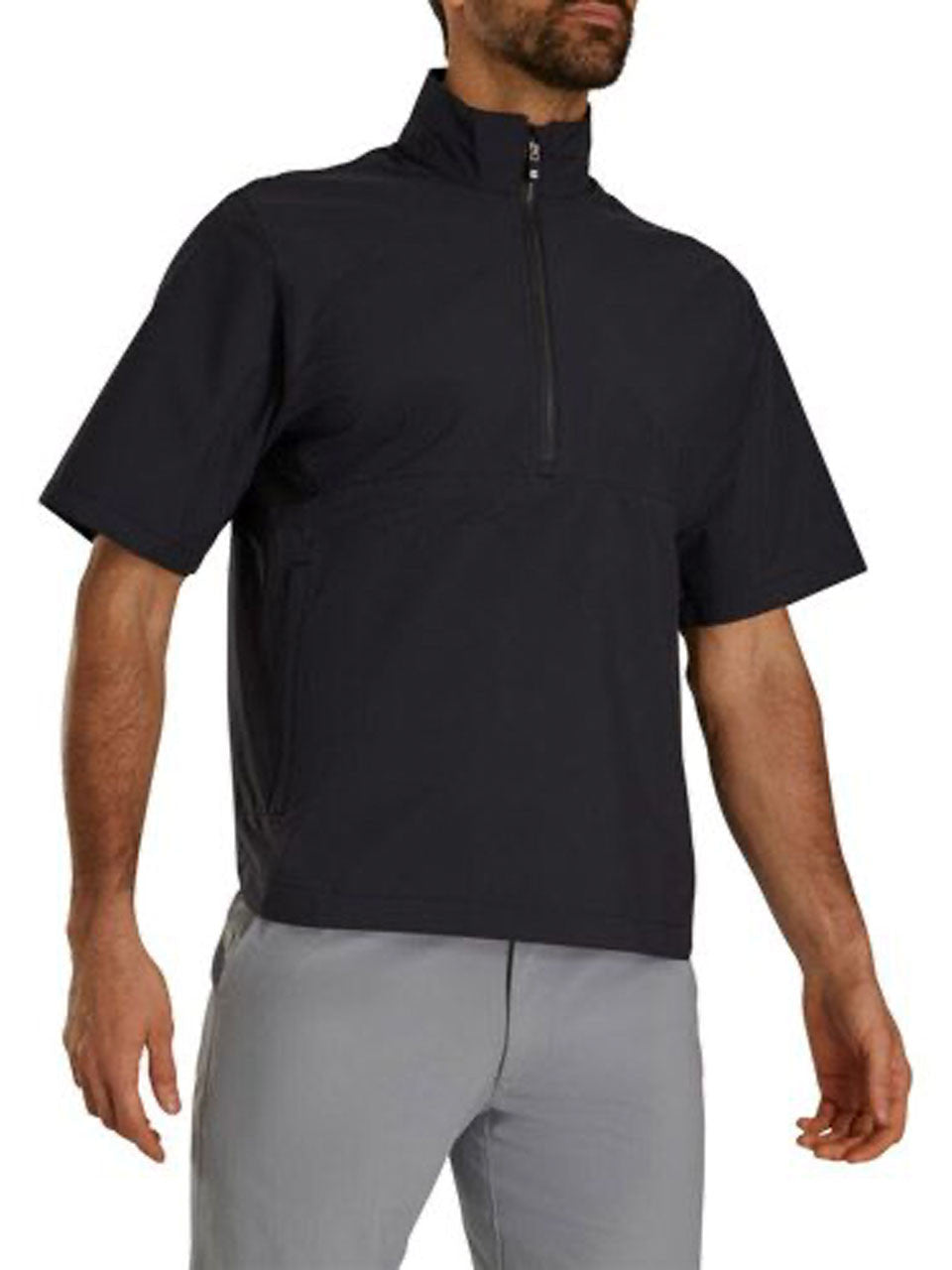 FootJoy HydroLite X Short Sleeve Rain Jacket - Black