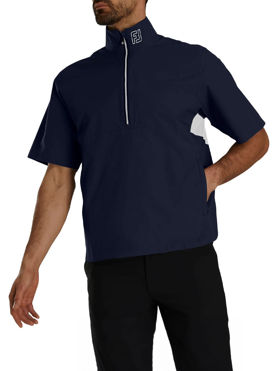 FootJoy HydroLite X Short Sleeve Rain Jacket - Navy