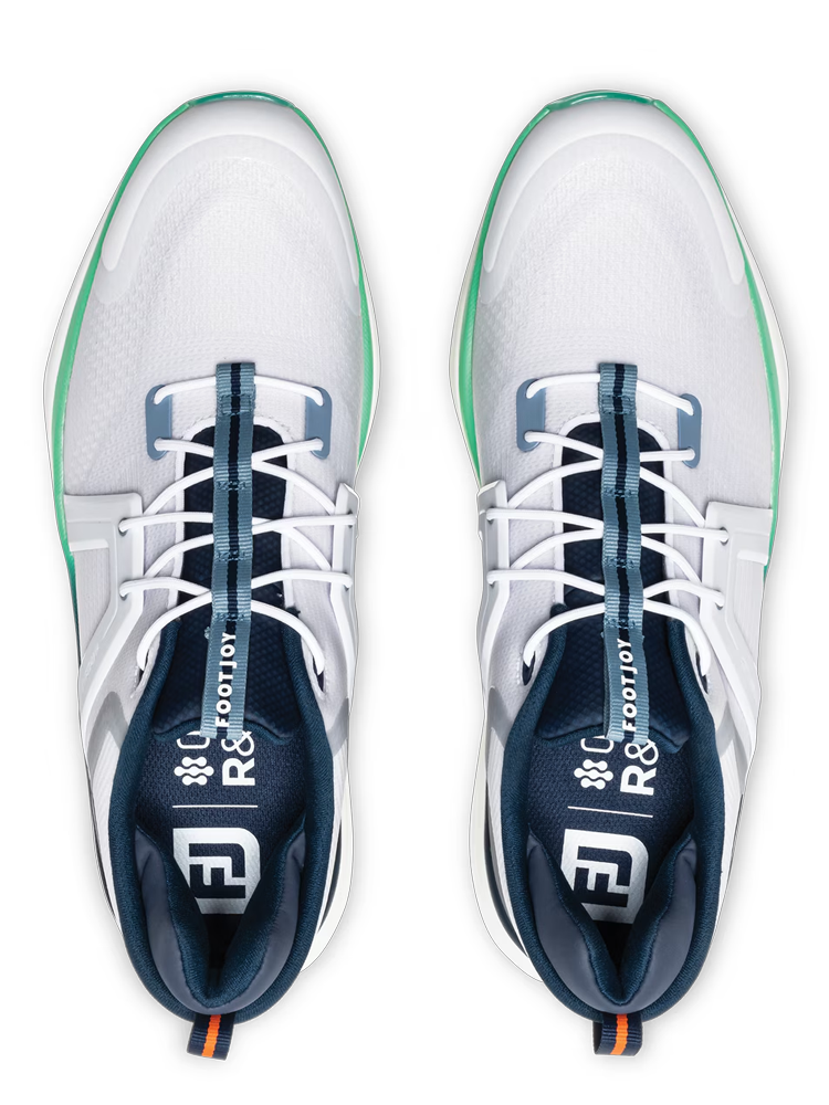 FootJoy HyperFlex Golf Shoes - White/Navy/Green