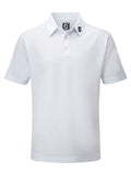 FootJoy Junior Boys Solid Pique Polo - White