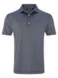 FootJoy Lisle Houndstooth Geo Print Polo (Athletic Fit) - Blk/White/Flint