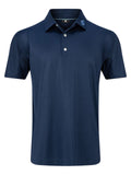 FootJoy Lisle Tonal Dot Print Polo Shirt - Navy