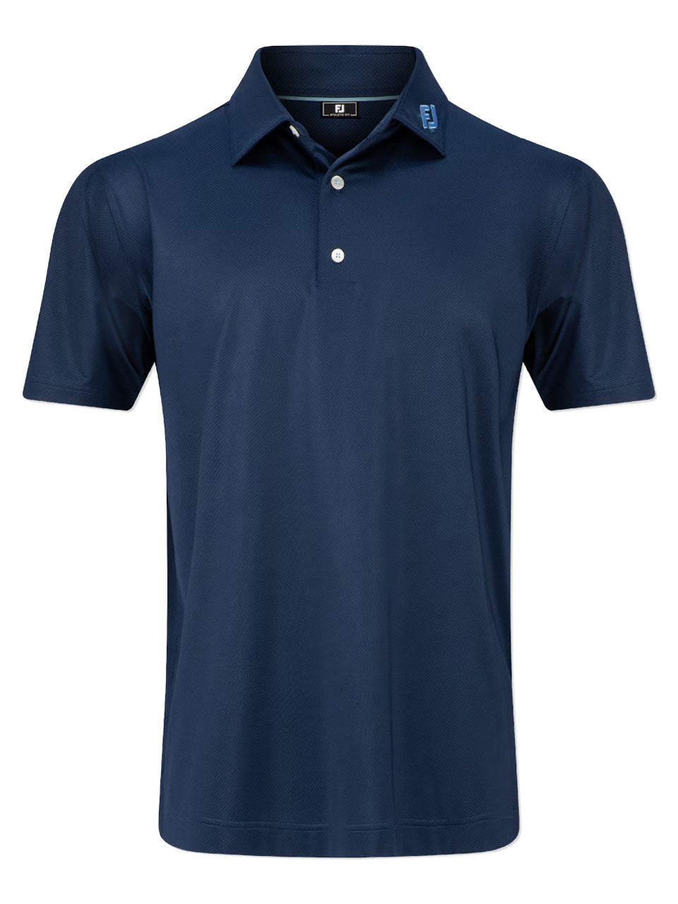 FootJoy Lisle Tonal Dot Print Polo Shirt - Navy