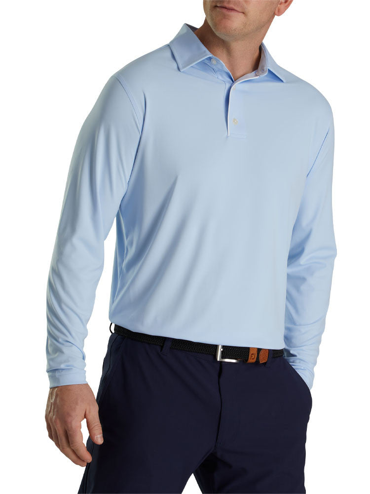 FootJoy Long Sleeve Sun Protection Polo - Sky