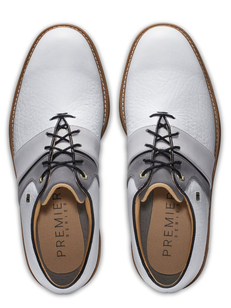 FootJoy Premiere Packard LX Golf Shoes - White/Charcoal