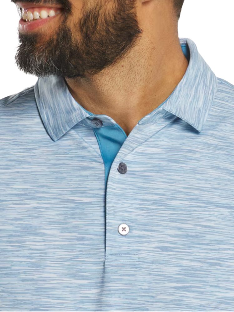 FootJoy Space Dye Lisle Polo Shirt (Athletic Fit) - High Tide