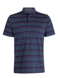 G/FORE Multi Stripe Tech Pique Polo - Twilight/Lava