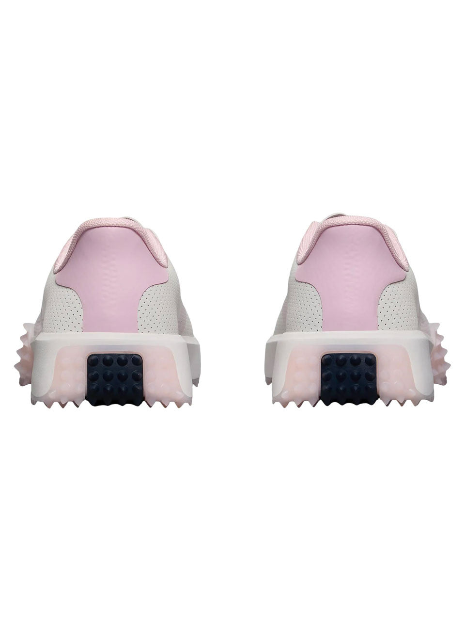 G/FORE Womens G.112 Perforated Saddle Stripe Kiltie Golf Shoes - Snow/Blush