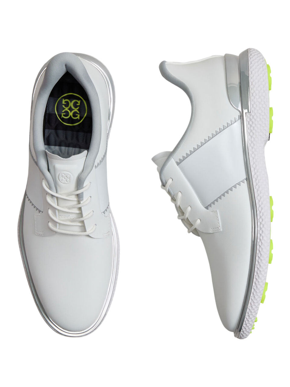 G/FORE Women's GALLIVAN2R Side Stripe Kiltie Golf Shoes - Snow/Electric