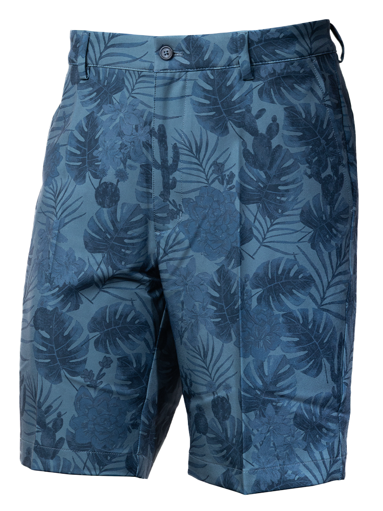 Greg Norman 4-Way Stretch Desert Dream Print Short - Midnight Blue