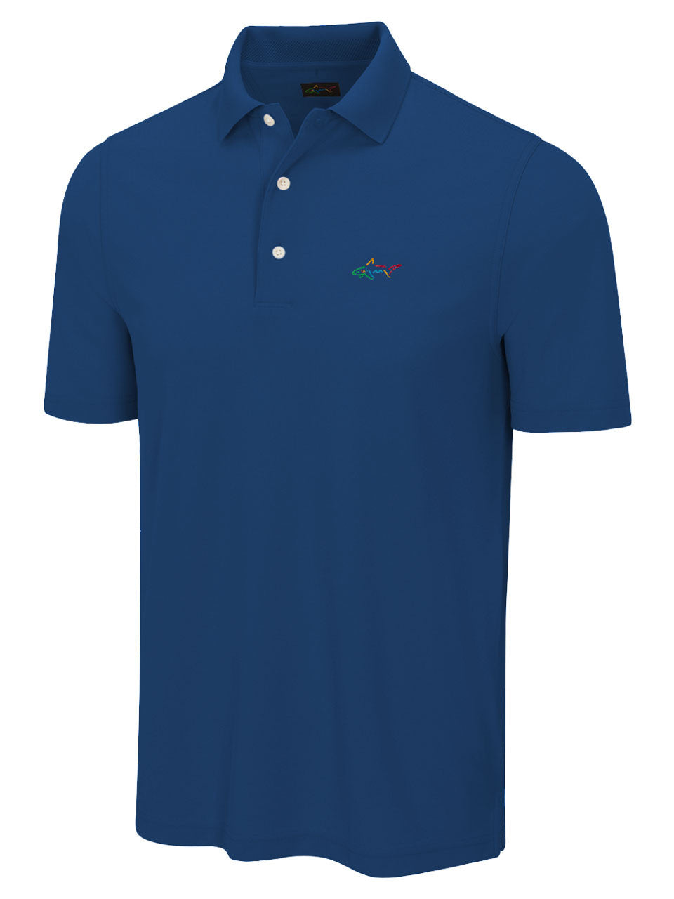 Greg Norman Classic Pique Shark Polo - Deep Cobalt