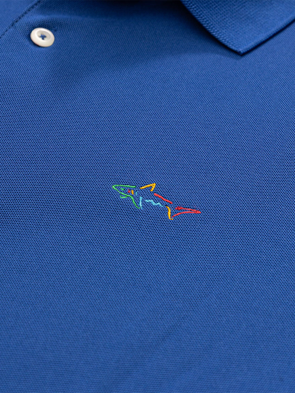 Greg Norman Classic Pique Shark Polo - Deep Cobalt