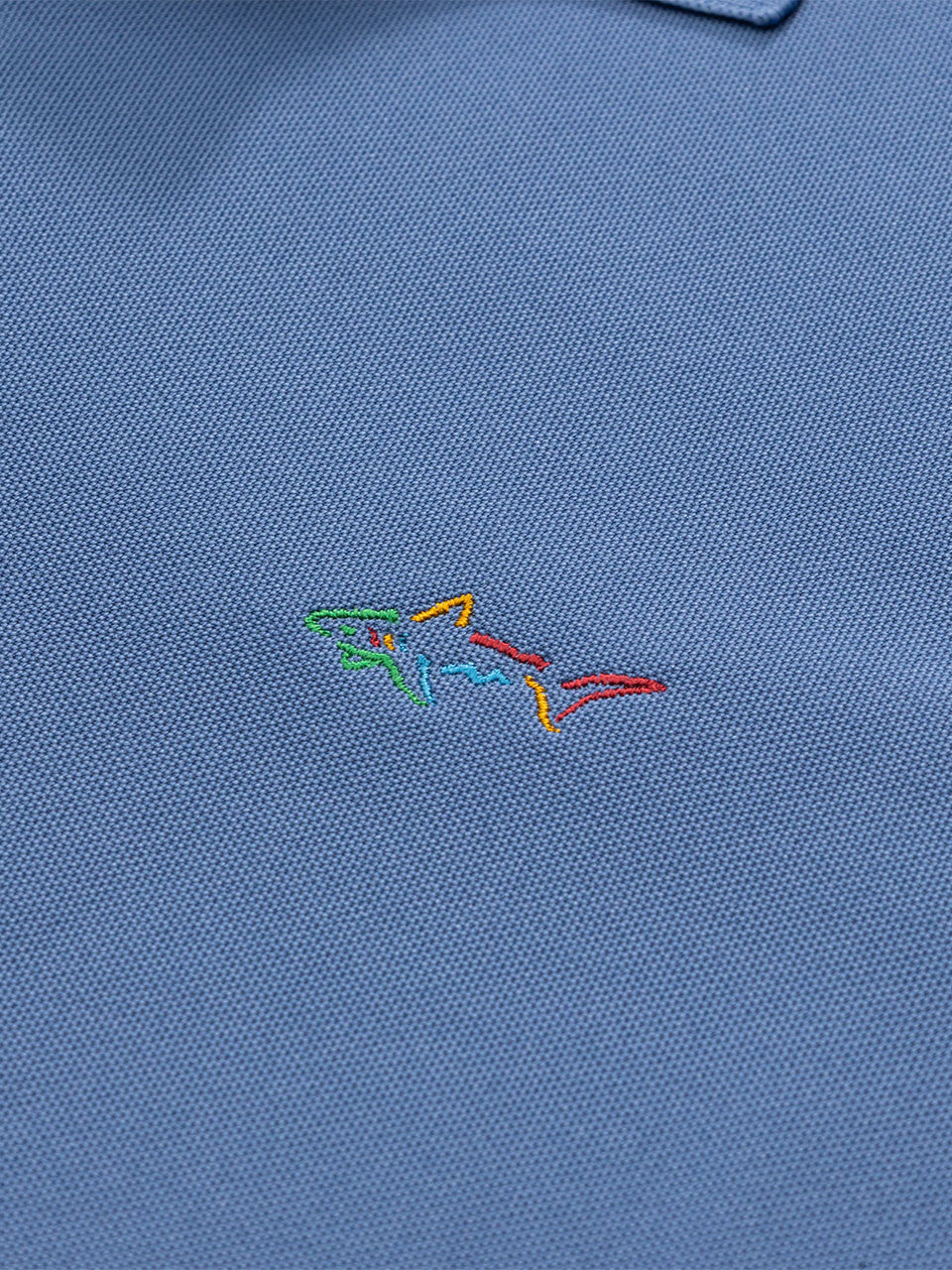 Greg Norman Classic Pique Shark Polo - Riverside Blue