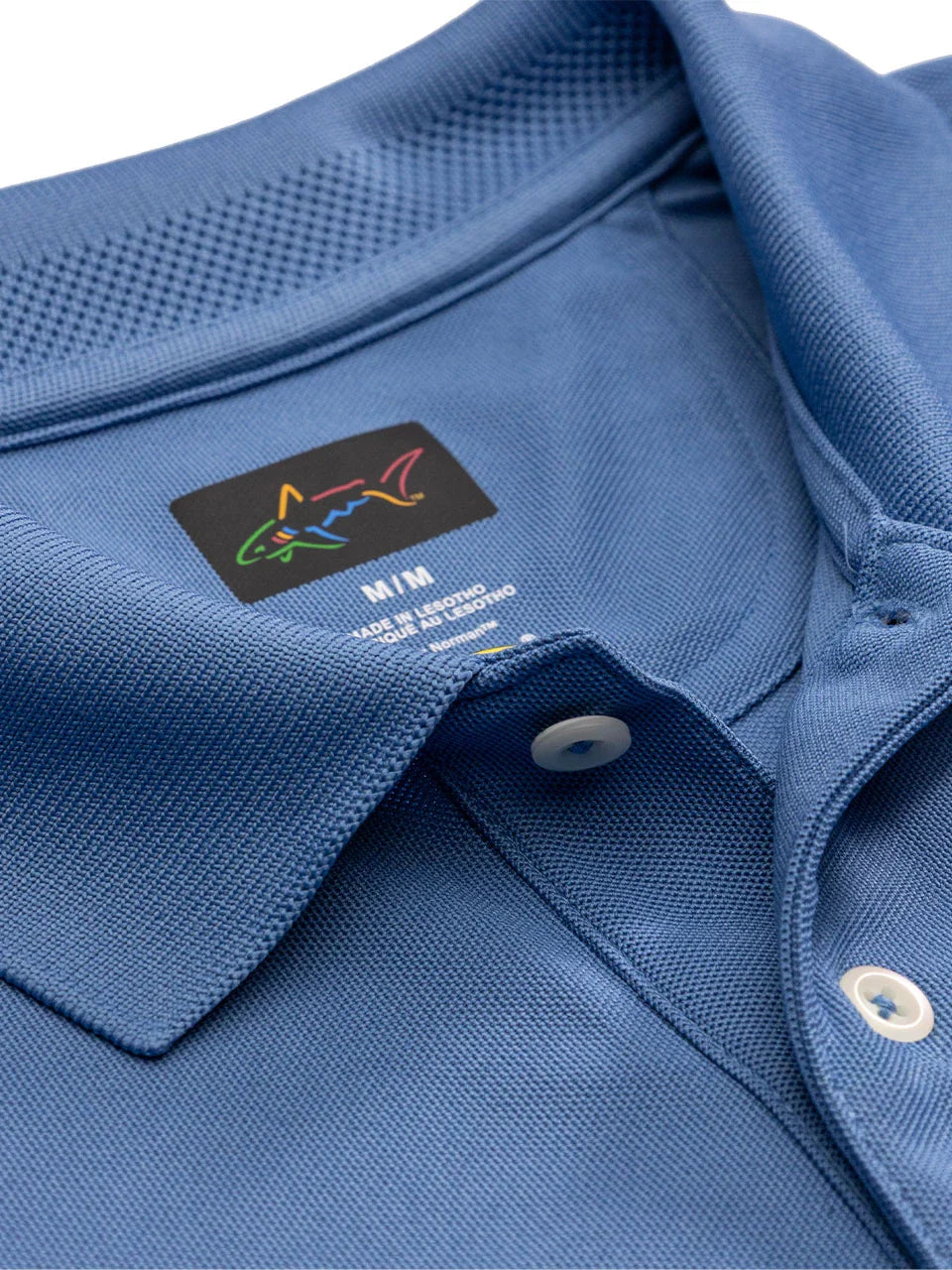 Greg Norman Classic Pique Shark Polo - Riverside Blue