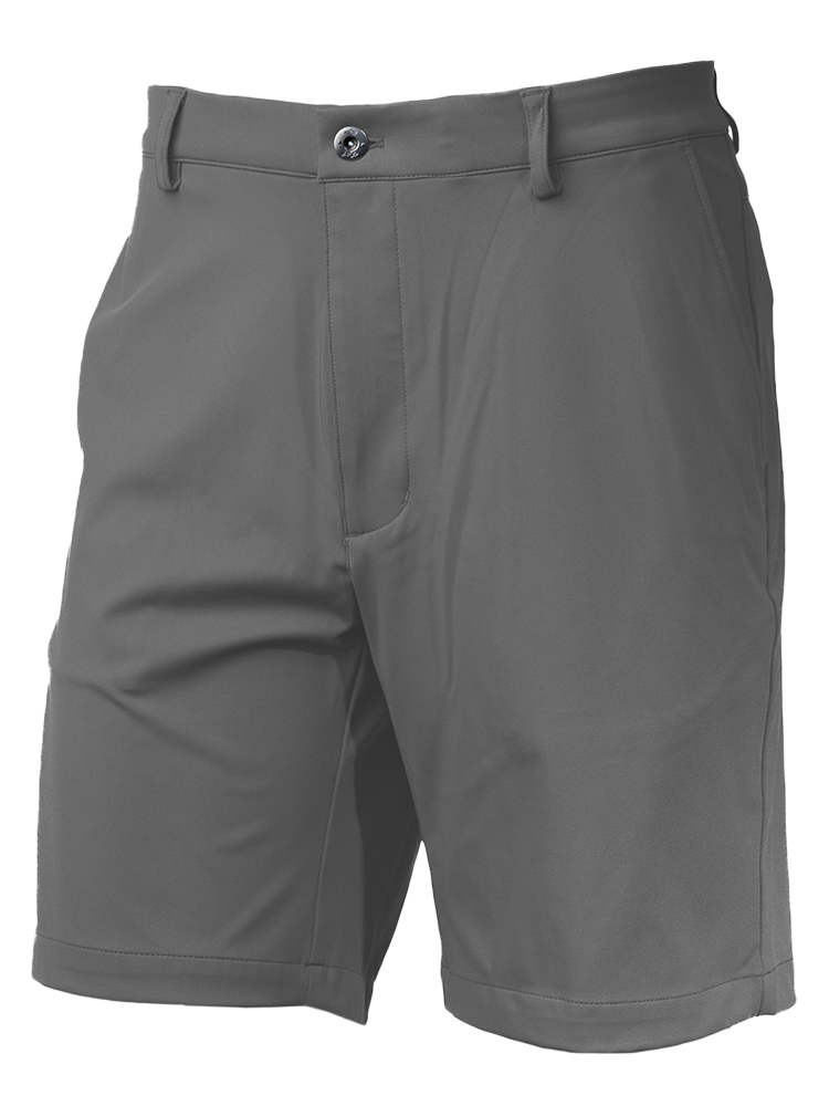 Greg Norman Long Drive Knit Shorts - Steel