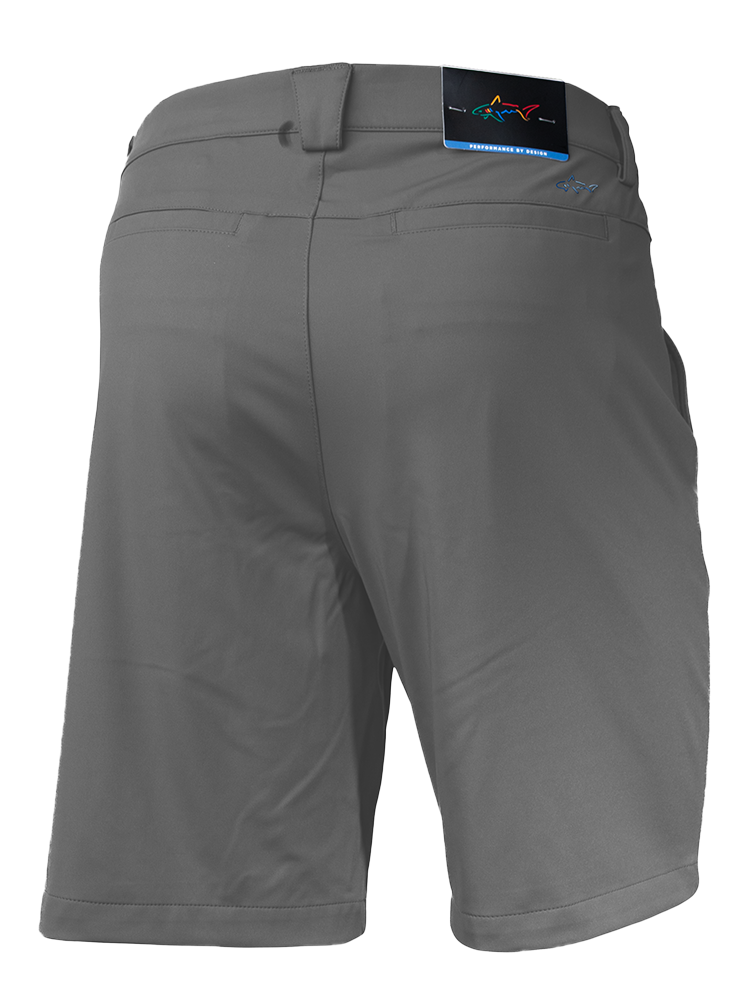 Greg Norman Long Drive Knit Shorts - Steel