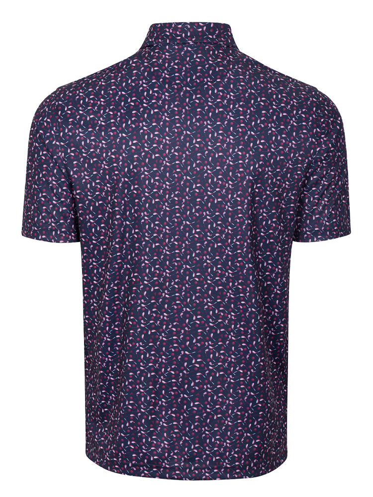 Greg Norman ML75 Clubs Button Down Collar Polo - Navy