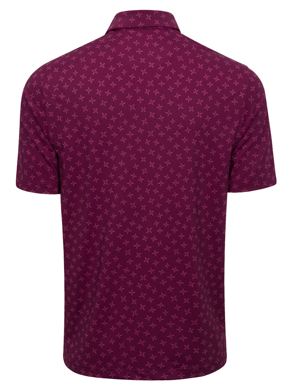 Greg Norman ML75 Stretch Floral Foulard Polo - Grape Wine