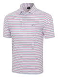 Greg Norman ML75 Stretch Jersey Game Day Stripe Polo - White