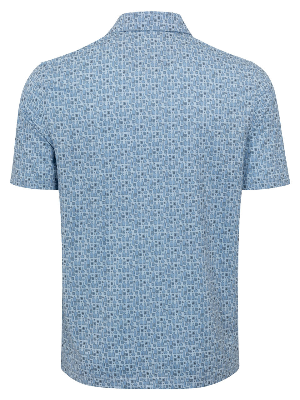 Greg Norman ML75 Stretch Mesh Cocktail Hour Polo - Blue Haze