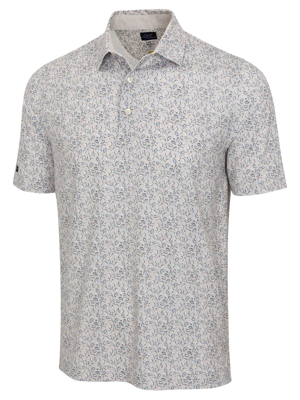 Greg Norman ML75 Stretch Mesh Salty Shell Polo - Biscotti