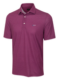 Greg Norman Play Dry Mini Abstract Spread Polo - Grape Wine