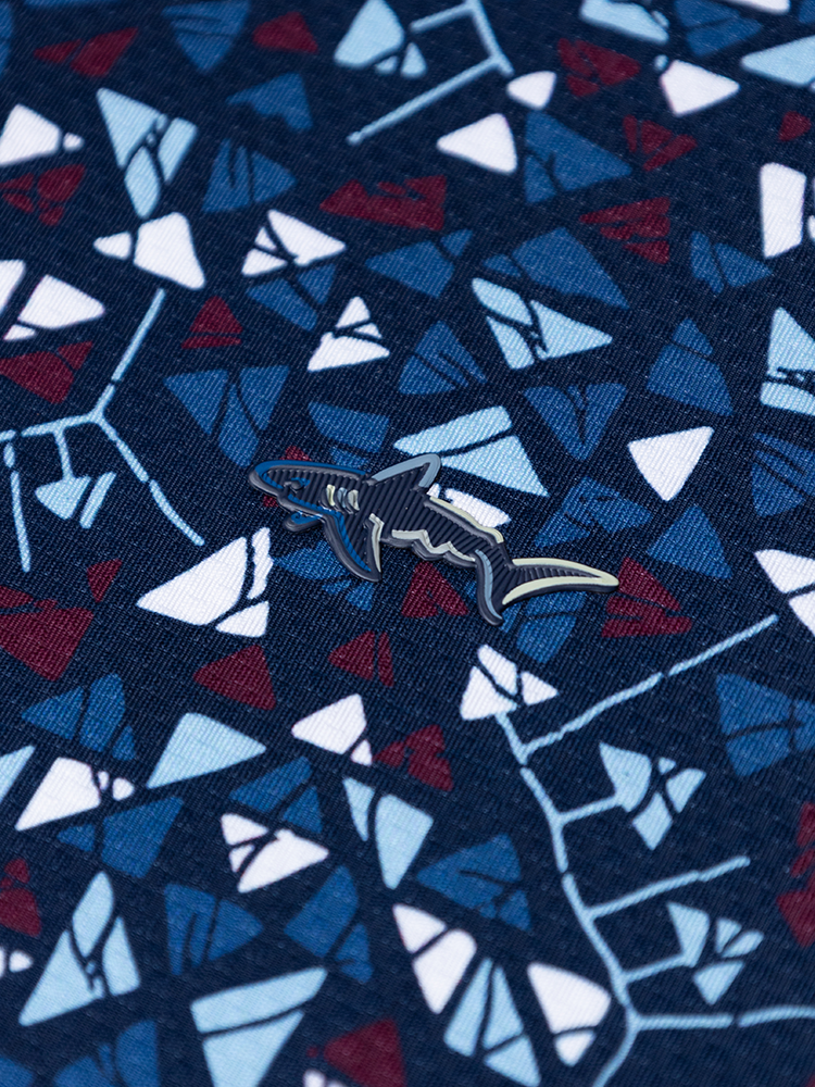 Greg Norman Play Dry Shark Fins Polo - Navy