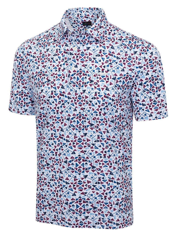 Greg Norman Play Dry Shark Fins Polo - White