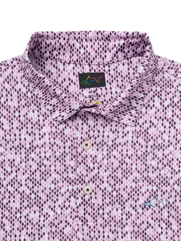 Greg Norman Play Dry Trellis Polo - Deep Mauve