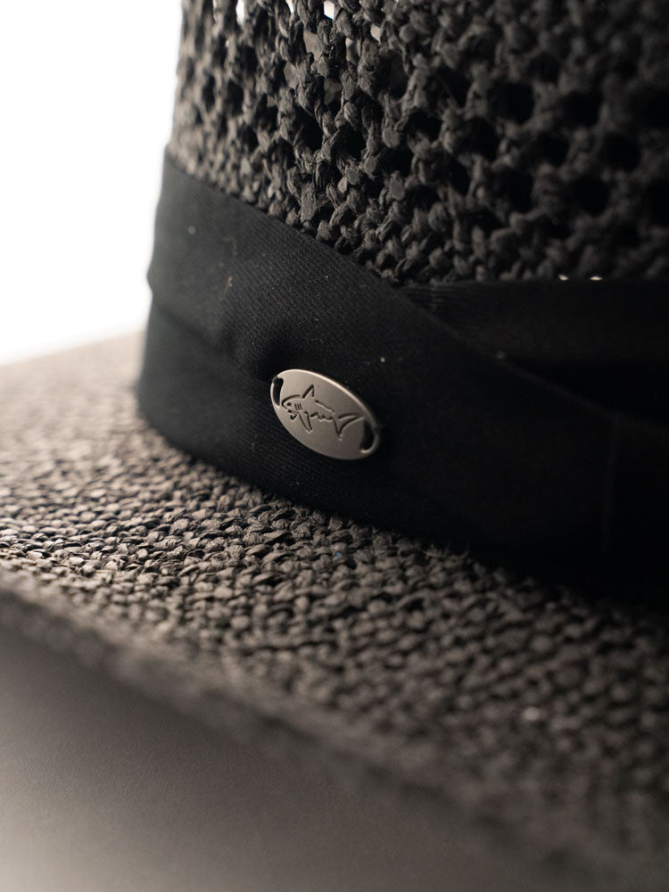 Greg Norman Signature Straw Hat - Black