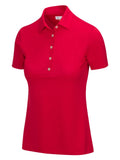 Greg Norman Women's Freedom Micro Pique Short Sleeve Polo - British Red