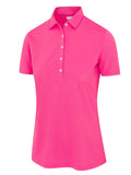 Greg Norman Women's Freedom Micro Pique Short Sleeve Polo - Pink