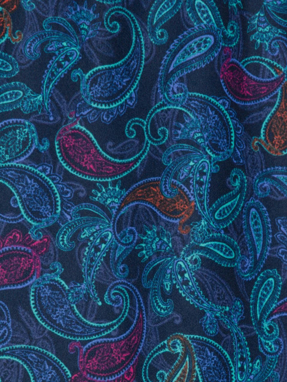 Greg Norman Women's Paisley Print 1/4 Zip Long Sleeve Mock - Navy