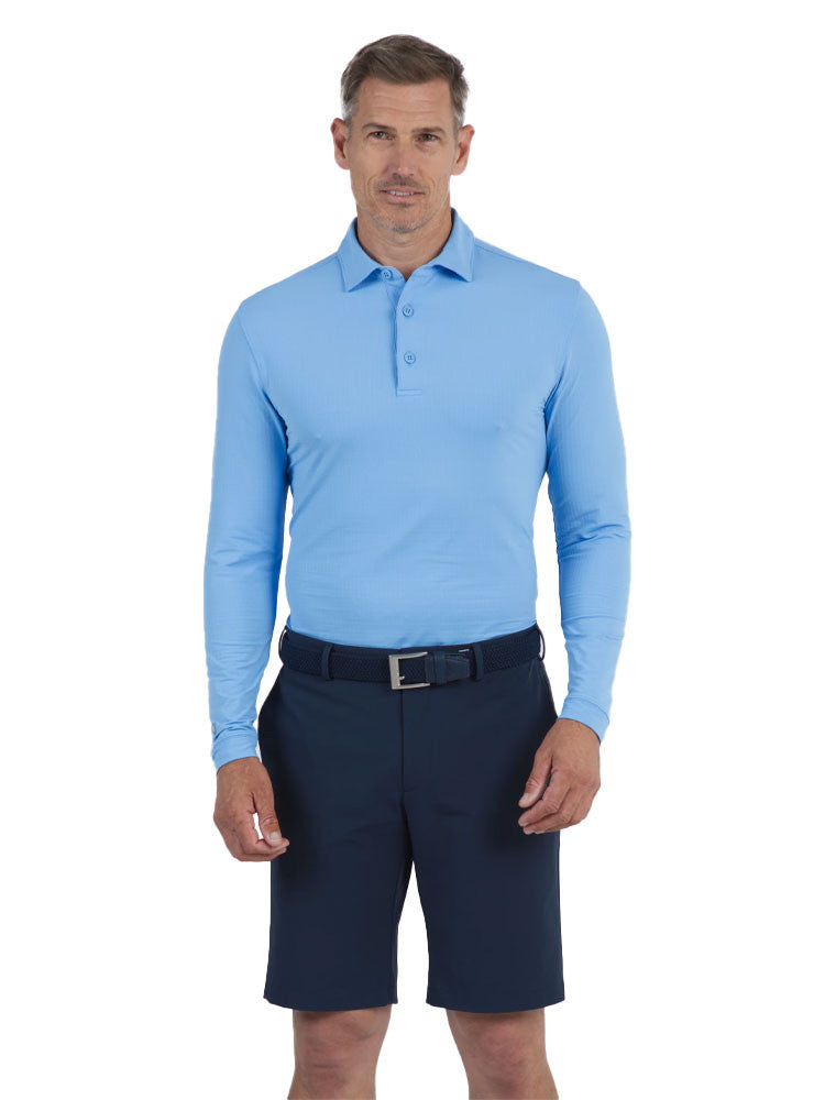 IBKUL Men's Long Sleeve Polo - Peri