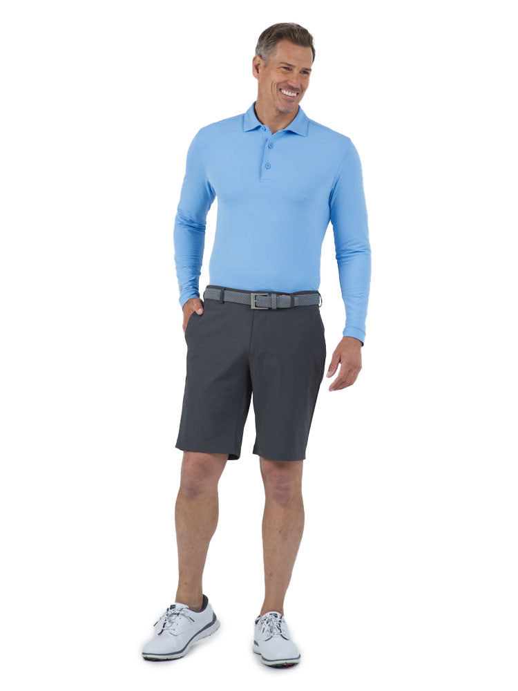 IBKUL Men's Long Sleeve Polo - Peri